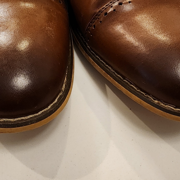 Excellent Condition Stacy Adams Dickinson Cap Toe Oxford Mens Dress Shoe(Cognac) - Picture 5 of 11